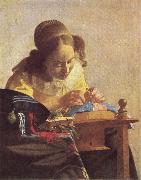 Jan Vermeer The Lacemaker oil